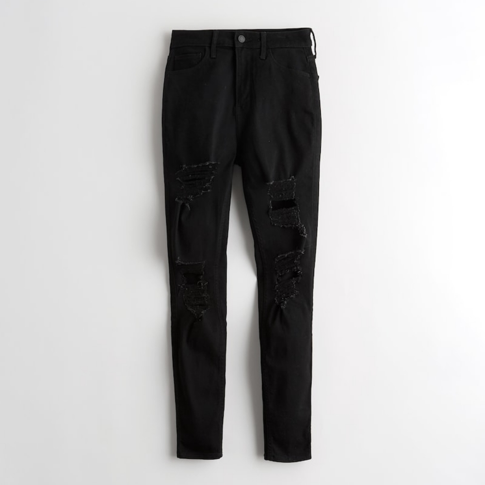 Women's Black High-Rise Super Skinny Jeans (27W 30L 5R)
